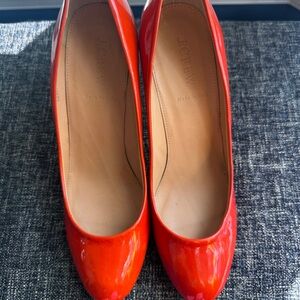 J. Crew Red Patent Leather Heels